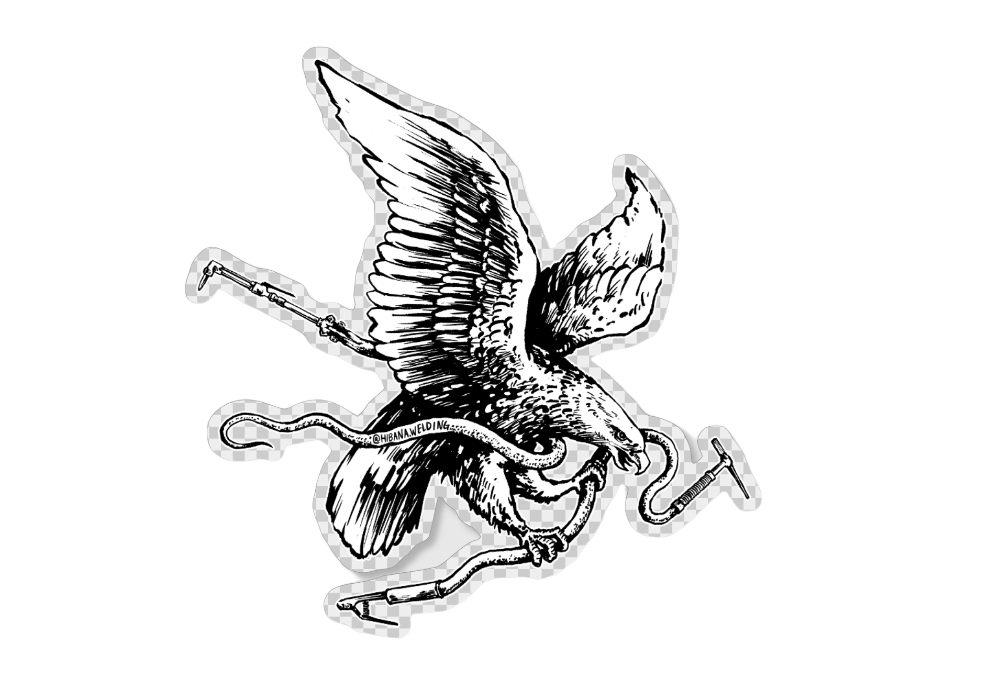 Welding Eagle Sticker 5”