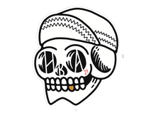 Load image into Gallery viewer, HBA White Welder Skull 4&quot; Sticker
